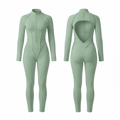 Langer Catsuit mit Rückenausschnitt