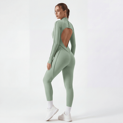 Langer Catsuit mit Rückenausschnitt