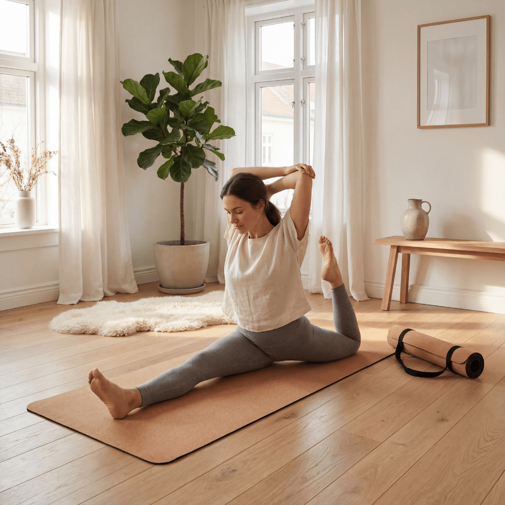 Pilates Korkmatte (rutschfest)