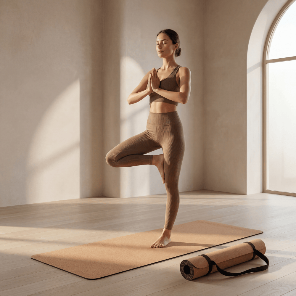 Pilates Korkmatte (rutschfest)