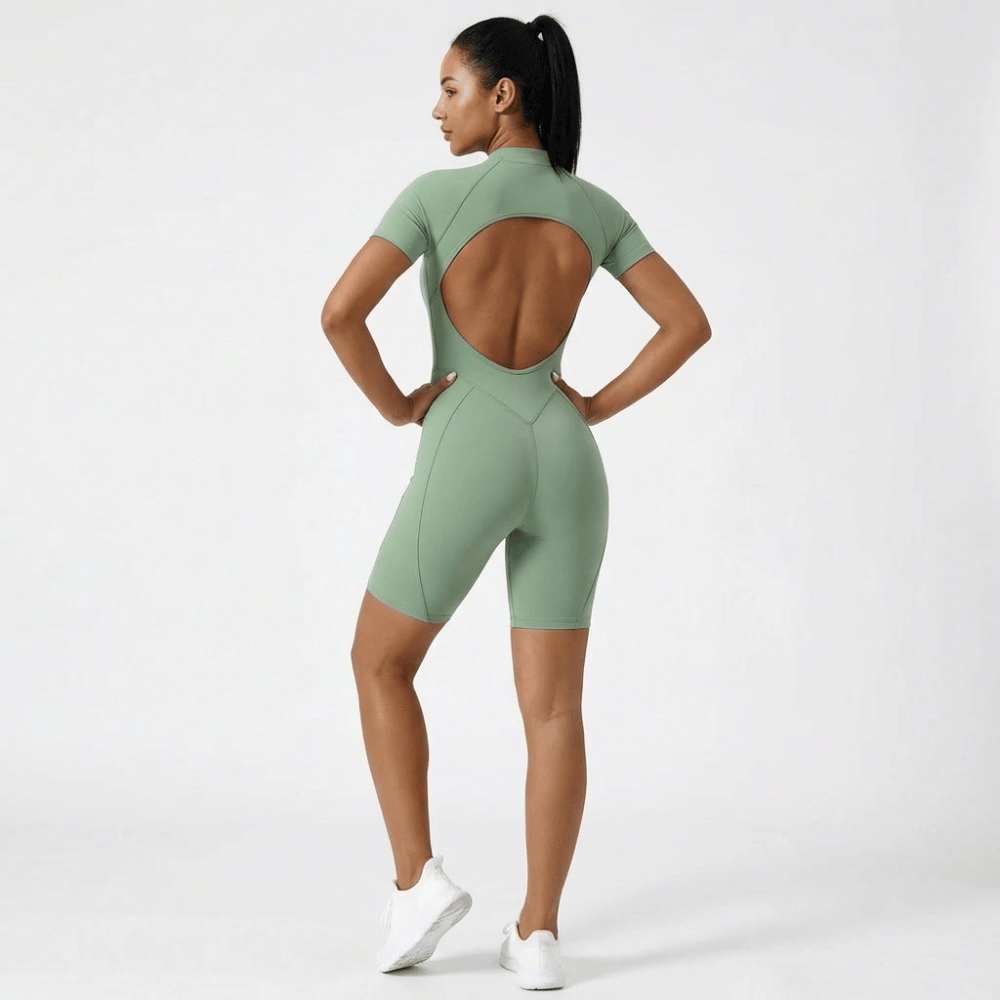 Short Catsuit mit Rückenausschnitt