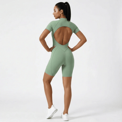 Short Catsuit mit Rückenausschnitt