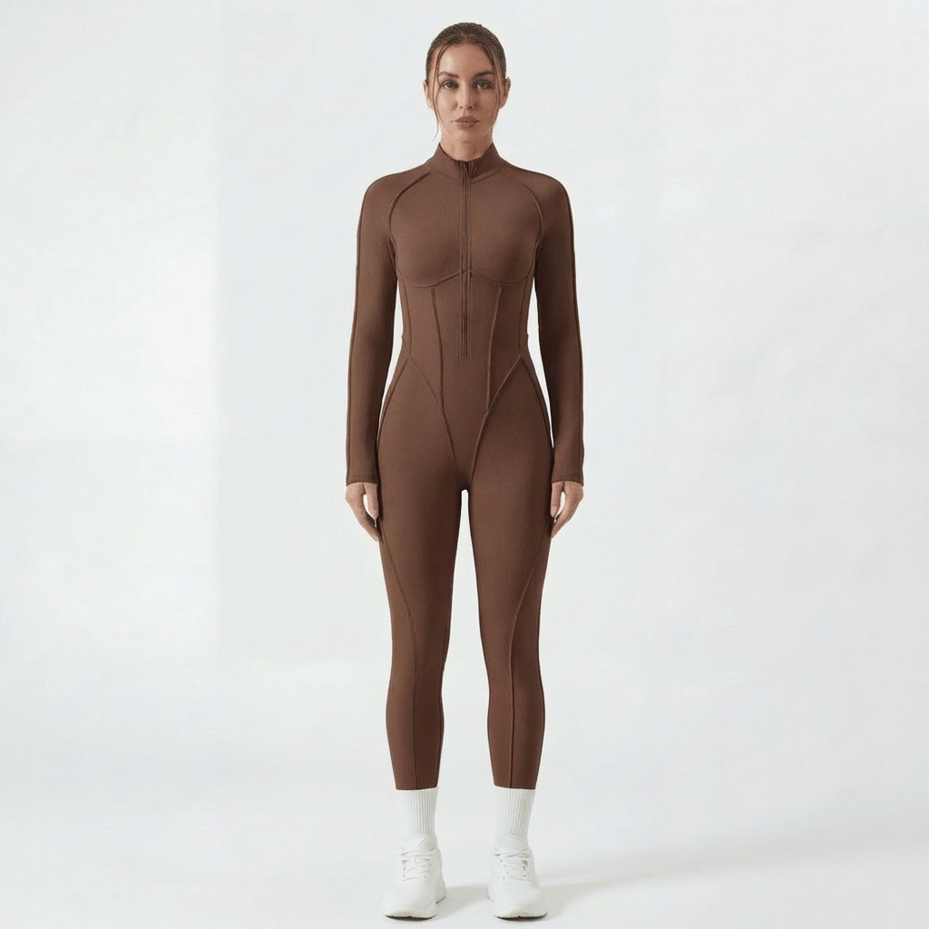 Langer Catsuit mit Rückenausschnitt
