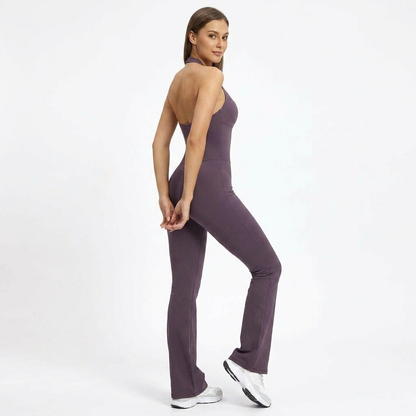 2-teiliges Set mit Halter-Top und Bootcut-Hose