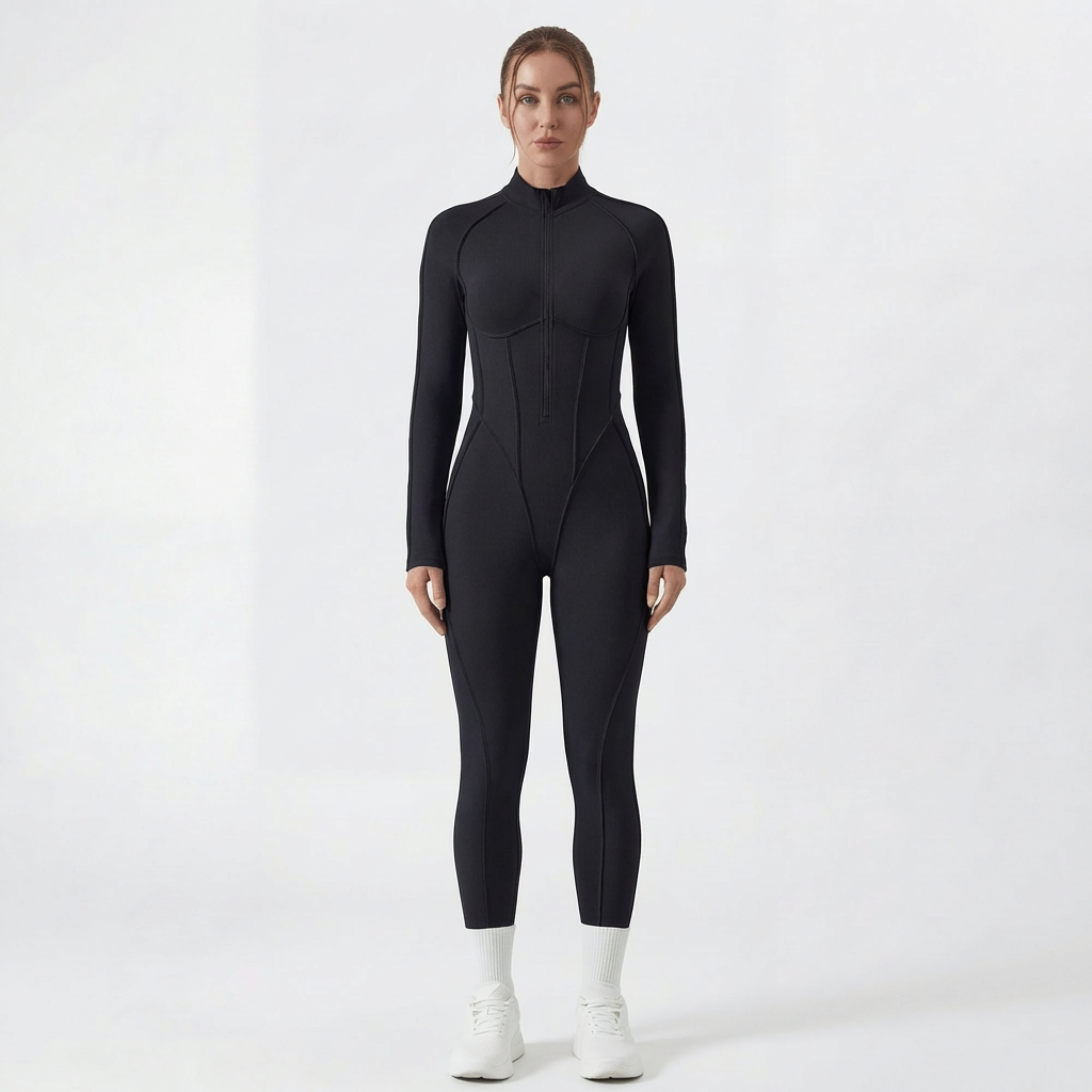 Langer Catsuit mit Rückenausschnitt