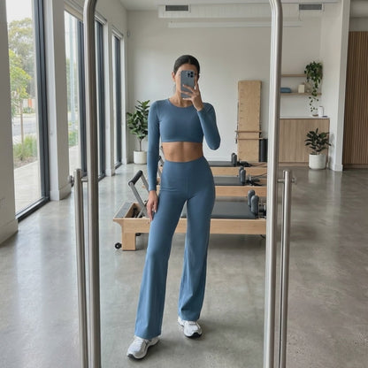 2-teiliges Pilates-Set mit Rückenausschnitt
