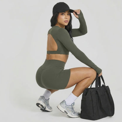 Seamless Sport-Set mit Open-Back