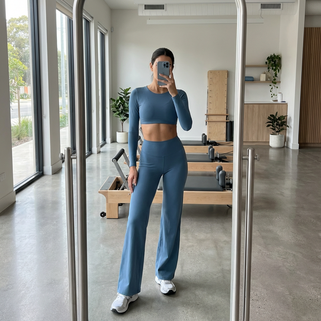 2-teiliges Pilates-Set mit Rückenausschnitt