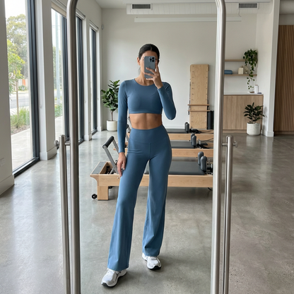 2-teiliges Pilates-Set mit Rückenausschnitt