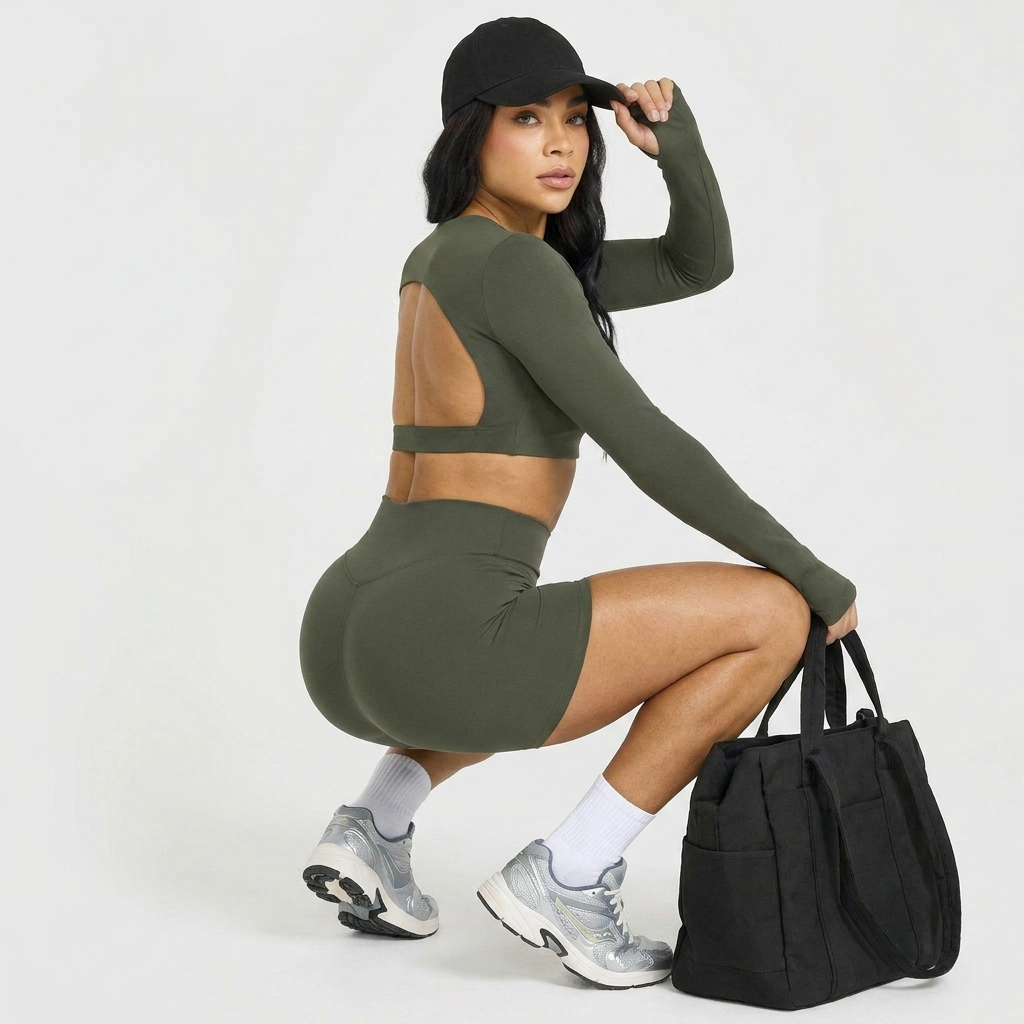 Seamless Sport-Set mit Open-Back
